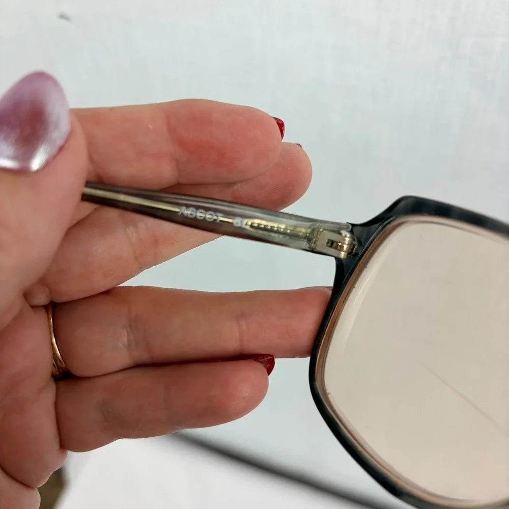 Abbot SRO 145 Handmade USA Grey Marbled Rectangular‎ Bifocal Eyeglasses Frames
